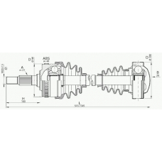 DRS6153.00 OPEN PARTS Приводной вал