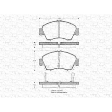 363702160599 MAGNETI MARELLI Комплект тормозных колодок, дисковый тормоз