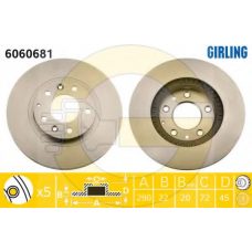 6060681 GIRLING Тормозной диск