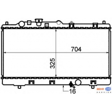 8MK 376 705-541 HELLA Радиатор, охлаждение двигателя