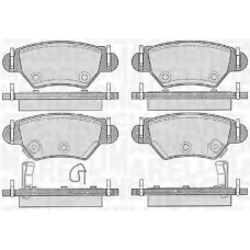 363916060357 MAGNETI MARELLI Комплект тормозных колодок, дисковый тормоз