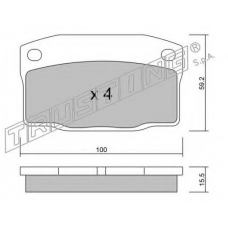 7420 TRUSTING Комплект тормозных колодок