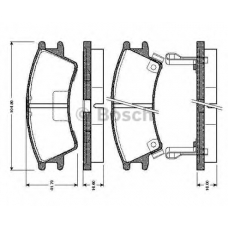 0 986 TB2 331 BOSCH Комплект тормозных колодок, дисковый тормоз