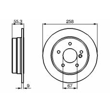 0 986 478 255 BOSCH Тормозной диск