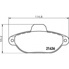 8DB 355 019-161 HELLA PAGID Комплект тормозных колодок, дисковый тормоз