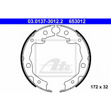 03.0137-3012.2 ATE Комплект тормозных колодок, стояночная тормозная с