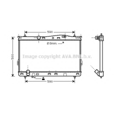 HYA2077 AVA Радиатор, охлаждение двигателя