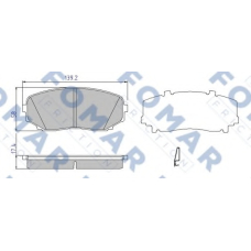 FO 957681 FOMAR ROULUNDS Комплект тормозных колодок, дисковый тормоз