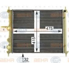 8MK 376 900-141 HELLA Радиатор, охлаждение двигателя