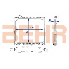 2204000 BEHR Radiator