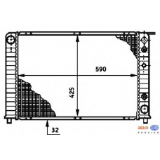 8MK 376 720-721 HELLA Радиатор, охлаждение двигателя