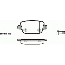1256.00 REMSA Комплект тормозных колодок, дисковый тормоз