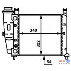 8MK 376 713-491 HELLA Радиатор, охлаждение двигателя