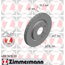 400.3610.20 ZIMMERMANN Тормозной диск
