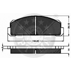 9129 OPTIMAL Комплект тормозных колодок, дисковый тормоз