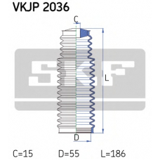 VKJP 2036 SKF Комплект пылника, рулевое управление
