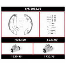 SPK 3083.02 WOKING Комплект тормозов, барабанный тормозной механизм