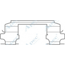 KIT1102 APEC Комплектующие, тормозные колодки