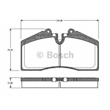 0 986 TB2 613 BOSCH Комплект тормозных колодок, дисковый тормоз