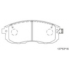 KD3773 ASIMCO Комплект тормозных колодок, дисковый тормоз