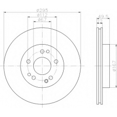 8DD 355 102-761 HELLA Тормозной диск