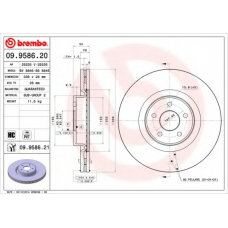 09.9586.20 BREMBO Тормозной диск