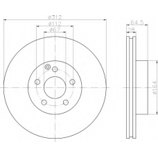 8DD 355 108-811 HELLA Тормозной диск