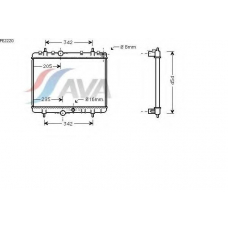 PE2220 AVA Радиатор, охлаждение двигателя