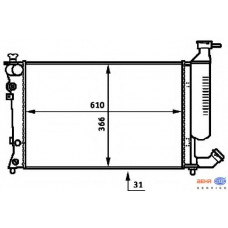 8MK 376 717-501 HELLA Радиатор, охлаждение двигателя