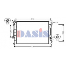 480150N AKS DASIS Радиатор, охлаждение двигателя