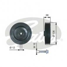 TVD1010A GATES Ременный шкив, коленчатый вал