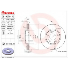 09.9079.11 BREMBO Тормозной диск