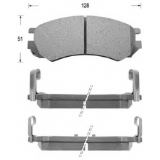 D1197 KAISHIN Комплект тормозных колодок, дисковый тормоз