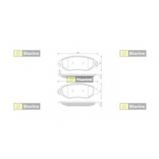 BD S244 STARLINE Комплект тормозных колодок, дисковый тормоз