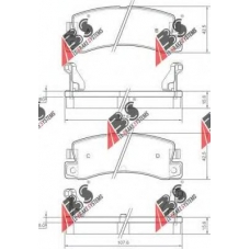 36604 ABS Комплект тормозных колодок, дисковый тормоз