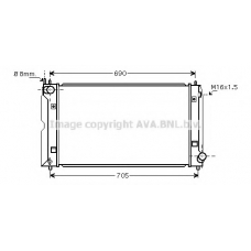 TOA2386 AVA Радиатор, охлаждение двигателя