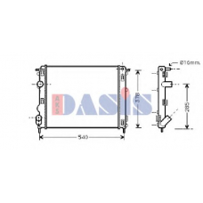 181820N AKS DASIS Радиатор, охлаждение двигателя