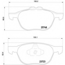 P 24 158 BREMBO Комплект тормозных колодок, дисковый тормоз