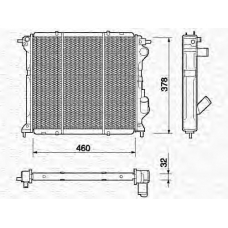 350213758000 MAGNETI MARELLI Радиатор, охлаждение двигателя