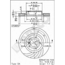 BS 8174 BRECO Тормозной диск