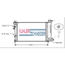 0704401 KUHLER SCHNEIDER Радиатор, охлаждение двигател