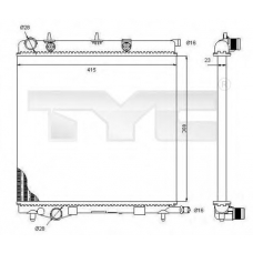705-0068 TYC Радиатор, охлаждение двигателя