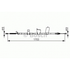 1 987 482 338 BOSCH Трос, стояночная тормозная система