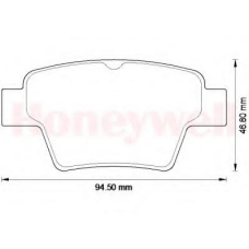 573235B BENDIX Комплект тормозных колодок, дисковый тормоз