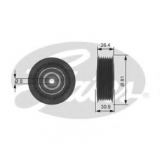 T36000 GATES Натяжной ролик, поликлиновой  ремень
