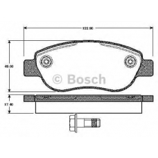 0 986 TB2 874 BOSCH Комплект тормозных колодок, дисковый тормоз