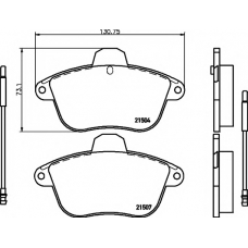 8DB 355 019-081 HELLA PAGID Комплект тормозных колодок, дисковый тормоз