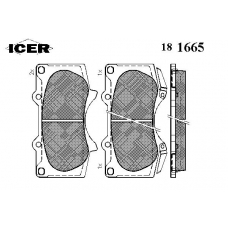 181665 ICER Комплект тормозных колодок, дисковый тормоз