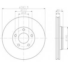 8DD 355 105-541 HELLA Тормозной диск