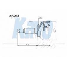 CV-4515 KAVO PARTS Шарнирный комплект, приводной вал